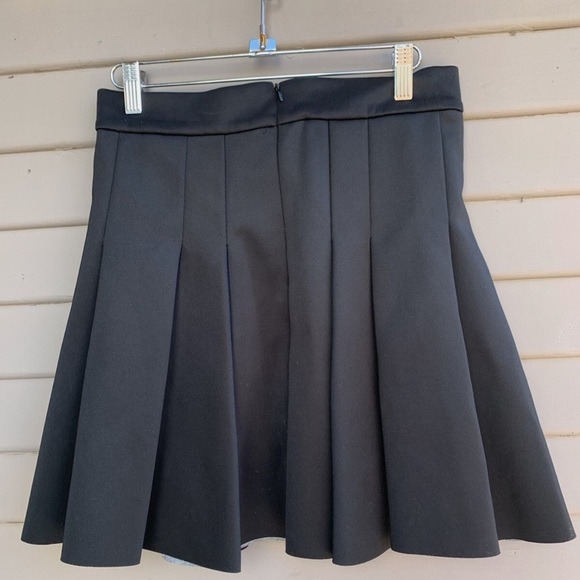 ALEXANDER WANG Black Neoprene Box Pleated Short Length Mini Skirt Small - Picture 10 of 15